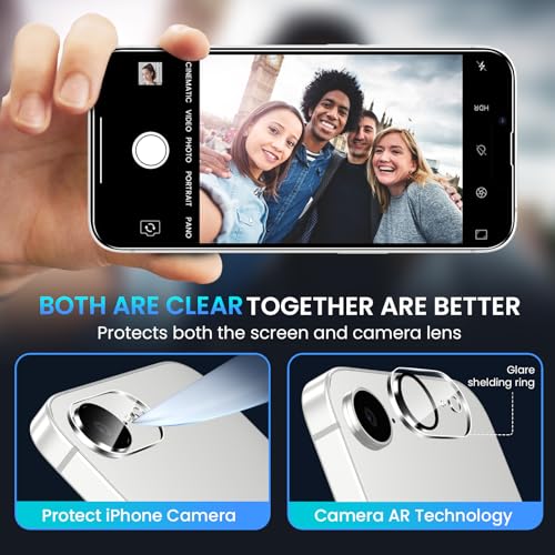 Fotbor otbor 3Pack iPhone 16e / 17e 6.1 inch Screen Protector with 3Pack Camera Lens Protector, 9H+ Tempered Glass Easy Installation Kit, Case Friendly - size: iPhone 16e-6.1 inch
