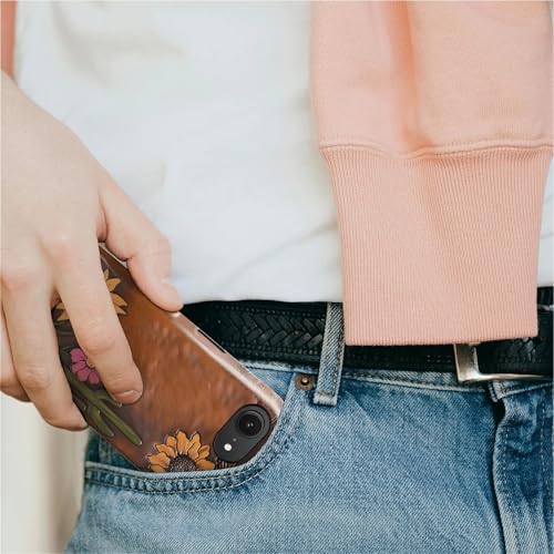 Magnetic Case for iPhone 16e, Compatible with Magsafe,PC Hard Shell & Silicone Inner Bumper, Anti-Scratch Full-Body Cover Shockproof Slim Design - Retro Cactus Sunflower - color: Retro Cactus Sunflower, size: iPhone 16e
