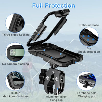 BKNOOU Bike Motorcycle Phone Mount Holder - Waterproof & Touchscreen