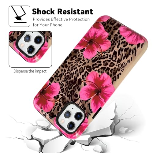 Lovmooful for iPhone 11 Pro Max Case Cute Flower Leopard-Hibiscus | Compatible for iPhone 11 Pro Max Case,Aesthetic,Hibiscus,Floral,2 in 1,for Women Girls,Soft TPU+PC,Shockproof,Protective - size: iPhone 11 Pro Max