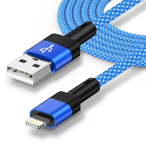 9FT USB A to Lightning Cable Compatible with iPhone 14/14 Pro/14 Pro Max - color: Blue