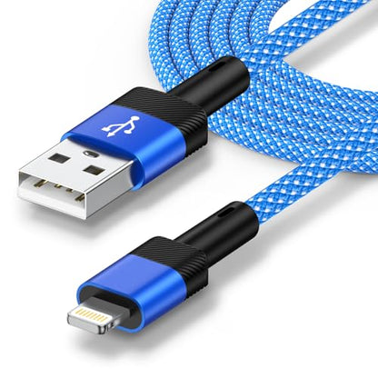 9FT USB A to Lightning Cable Compatible with iPhone 14/14 Pro/14 Pro Max - color: Blue