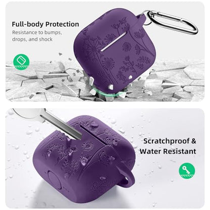 Lerobo for AirPods 5 AirPods 4 Case with Cleaner Kit & Keychain, Purple - color: A-Purple, size: AirPods 5&4