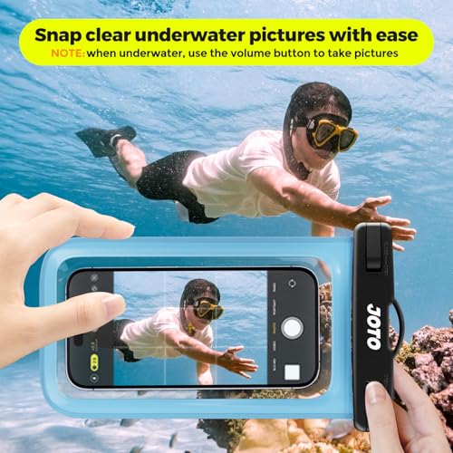 JOTO Universal Waterproof Pouch Case for iPhone 16 15 14 13 Plus Pro Max, IPX8 Cellphone Dry Bag 12 11 Pro Max XR X 8 7 6S Plus SE, Galaxy S23 S22 S21 S20+ S20 S10 Plus Note, Pixel up to 7" -Blue - color: Blue, size: 1 Pack