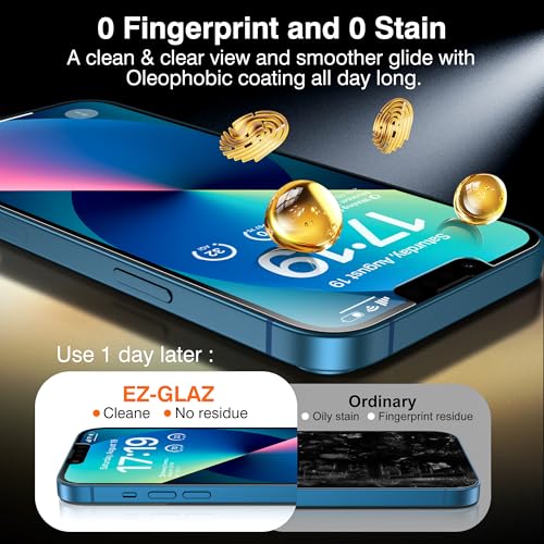 EZ-GLAZ-4+2 Pack for iPhone 13 Privacy Screen Protector (6.1") - size: iPhone 13