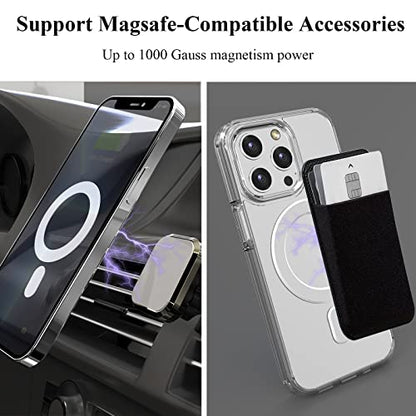 Universal MagSafe Ring, 2 PCS Magnet Sticker Magnetic Adapter Ring - color: White Pink