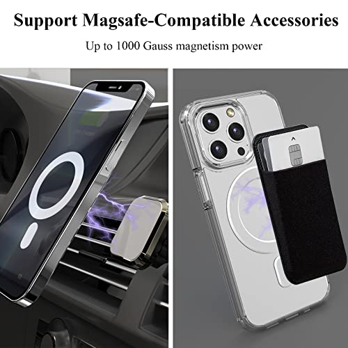 Universal MagSafe Ring, 2 PCS Magnet Sticker Magnetic Adapter Ring - color: Black White