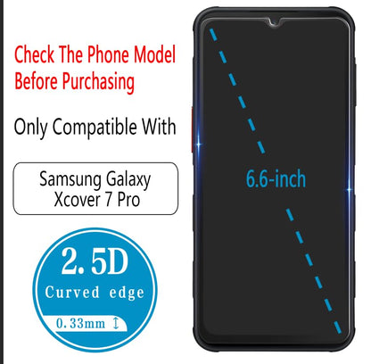 Screen Protector for Samsung Galaxy Xcover 7/7 Pro Tempered Glass - color: Clear-Galaxy Xcover 7 Pro