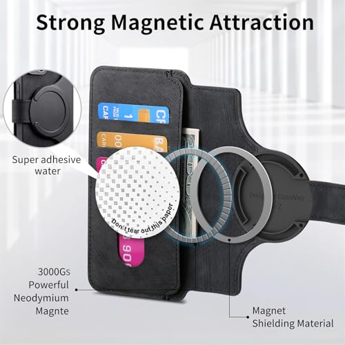 2 in 1 Wallet Case for Google Pixel 10a CMG Black | PU Leather Magnetic Flip Folio Case with RFID Blocking Card Holder, Credit Card Slots Kickstand, Shockproof Protective Cover - color: Black, size: Google Pixel 10a