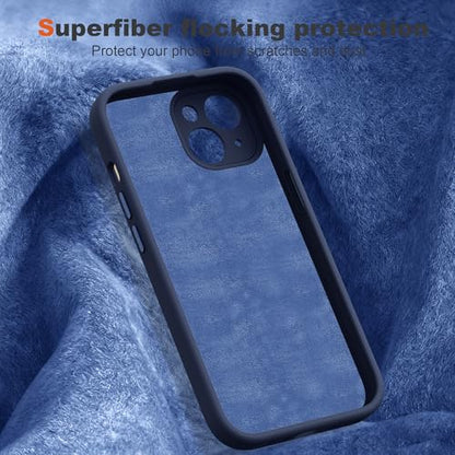 Case for iPhone 13 with 360°Spin Stand,6.1" Dark Blue | Magnetic 360°Spin Stand,Compatible with Mag-Safe,Soft Silicone 13 Case - color: Dark Blue, size: Iphone 13