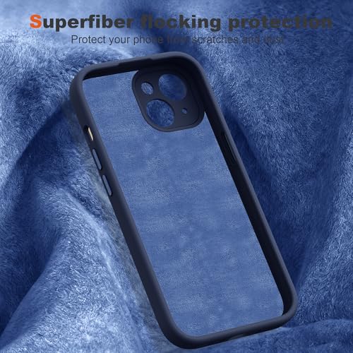 Case for iPhone 14 with 360°Spin Stand,6.1" Dark Blue | Magnetic 360°Spin Stand,Compatible with Mag-Safe,Soft Silicone 14 Case - color: Dark Blue, size: Iphone 14