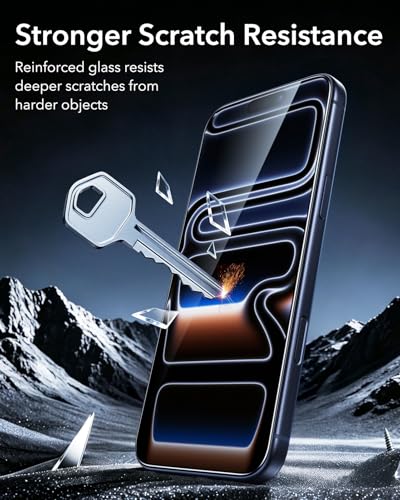 ESR 2 Pack Armorite for iPhone 17 Pro Screen Protector, UltraFit Tray - size: iPhone 17 Pro 6.3 inch