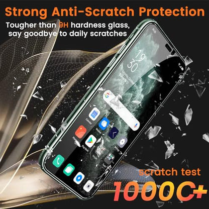 Lesakit 3+3 Pack Privacy Screen Protector for iPhone 11 Pro Max 6.5-Inch with 3 Pack Camera Lens Protector, Anti Spy Tempered Glass Film 9H Hardness Bubble Free Case Friendly - size: iPhone 11 Pro Max