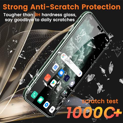 Lesakit 3+3 Pack Privacy Screen Protector for iPhone 11 Pro Max 6.5-Inch with 3 Pack Camera Lens Protector, Anti Spy Tempered Glass Film 9H Hardness Bubble Free Case Friendly - size: iPhone 11 Pro Max