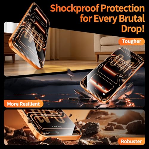2 Pack for iPhone 17 Pro Max Screen Protector, 9H+ Hardness Tempered Glass Full Edge Coverage, Military-Grade Shatter Protection, HD Clear & Sensitive Touch, Easy Installation - size: for iPhone 17 Pro Max