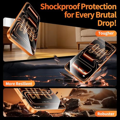 2 Pack for iPhone 17 Pro Max Screen Protector, 9H+ Hardness Tempered Glass Full Edge Coverage, Military-Grade Shatter Protection, HD Clear & Sensitive Touch, Easy Installation - size: for iPhone 17 Pro Max
