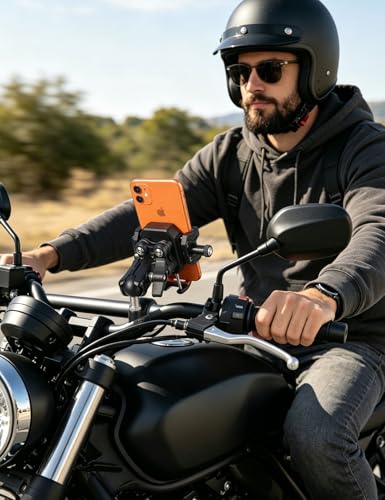 koolehaoda Motorcycle Phone Mount Holder with Vibration Dampener