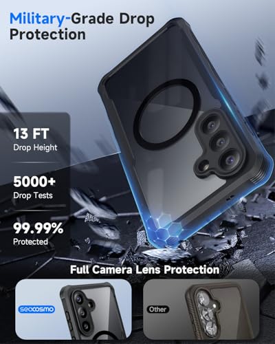 seacosmo Magnetic for Samsung Galaxy S26 Plus Case Privacy Screen, Black - size: Galaxy S26 Plus Case