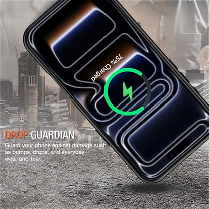 Battery Case for iPhone 17 Pro, Enhanced 10000mAh Portable Protective Wireless Charging Case Support Carplay Compatible with iPhone 17 Pro (6.3 inch) Rechargeable Extended Battery Charger Clip(Black) - size: iPhone 17 Pro