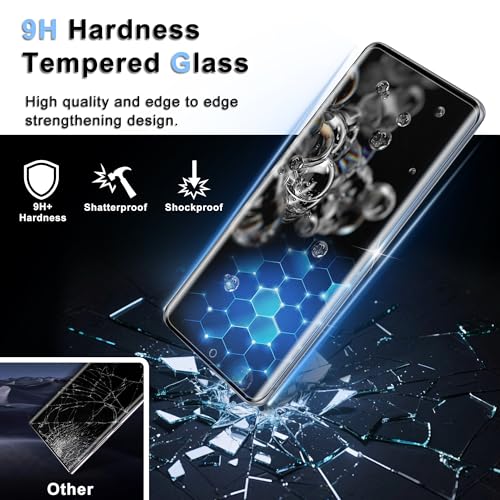 3 Pack for Samsung Galaxy S20 Ultra Screen Protector, 9H Tempered Glass Full Coverage, Case Friendly, HD Clear, Anti-Scratch, Fingerprint Compatible, Bubble-Free for S20 Ultra 5G 6.9” - size: 6.9 Inch-Galaxy S20 Ultra