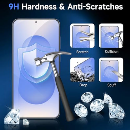 LYWHL 2-Pack Samsung Galaxy S25 Screen Protector, Tempered Glass for S25 with Alignment Frame, Sensitive Touch & Fingerprint Unlock, Anti-Scratch Case Friendly Bubble Free Easy Install HD Clear - size: Samsung Galaxy S25