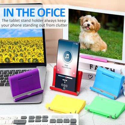 Wenqik 36 Pcs Cell Phone Stands Foldable Tablet, Multicolor - color: Multicolor