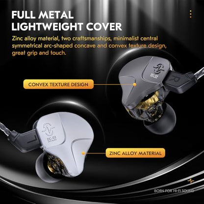CCZ DC03 1DD HiFi in Ear Monitor Headphones Gaming Earbuds,Gun,Without Mic - color: Gun, size: 3.5mm, without Mic