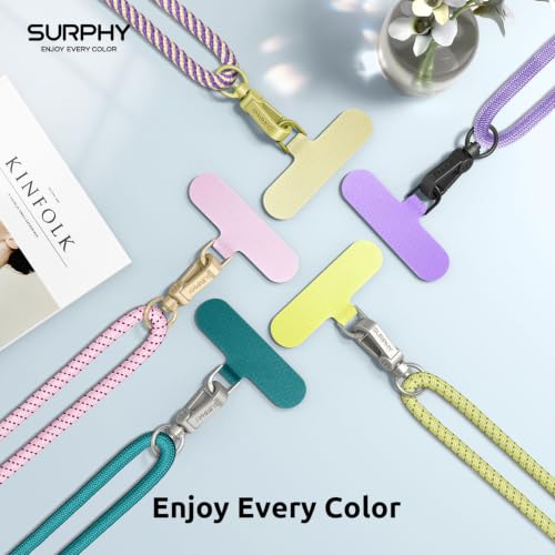 SURPHY Phone Lanyard Crossbody, Phone Strap Crossbody with 2 Tether Tabs - color: Teal
