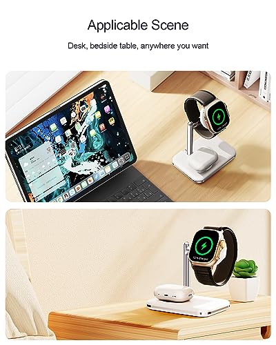 2 in 1 Charger Stand for Apple Watch and AirPods - color: White