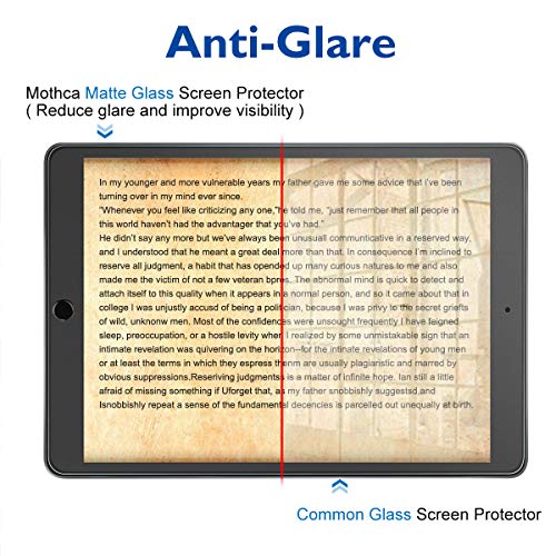 Mothca Matte Glass Screen Protector for iPad Air 3(2019) 10.5-inch & iPad Pro 10.5"(2017)[NOT Privacy] Anti-Glare & Anti-Fingerprint No Dazzling 9H Hardness Tempered Glass Film, Smooth as Silk - size: iPad Air 3/iPad Pro 10.5 Inch