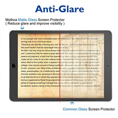 Mothca Matte Glass Screen Protector for iPad 9.7 Inch(2018/2017 Model, 6th/5th Generation) iPad Pro 9.7, iPad Air1/Air2 [NOT Privacy] Anti-Glare & Anti-Fingerprint Tempered Glass Film, Smooth as Silk