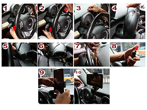 Interior Accessories - Car Smart Phone Folding Bracket Holder Compatible with Mini Cooper R55 R56 R57 R58 R59 Mk2 2007-2014