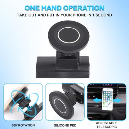 Car Phone Holder for 2024-2026 BMW 5 Series i5 G60 G68 530i 540i Accessories Magnetic 360 Rotatable Centre Console Air Vent Fixed Mobile Phone Mount Holder for Car Fit for iPhone Android Smartphones