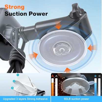 Replacement Suction Cup Mount with Extension Arm for 17mm Ball Joint