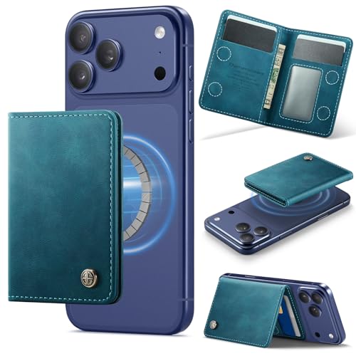 Defencase for Magsafe Wallet Magnetic Card Holder RFID Blocking, R-Green - color: Retro Blue Green