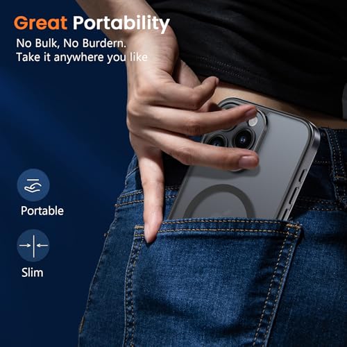 Magnetic Case for iPhone 13 Pro 6.1-Inch, [Compatible with Magsafe][Full Camera Protection] Ultra Slim Translucent Matte Shockproof Protection Phone Cover-Black - color: Black, size: iPhone 13 Pro