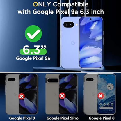 Battery Case for Pixel 9a,10000mAh Portable Protective Smart Wireless Charging Case Support Carplay Compatible with Pixel 9a(6.3 inches) Rechargeable Extended Battery Charger Cover(Black) - size: for Pixel 9a