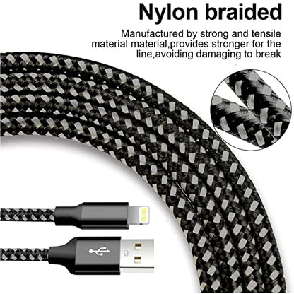 cugunu USB to Lightning Cable, 5 Pack Fast iPhone Charger Cord (BlackGray) - color: Black Gray, style: USB-A to L