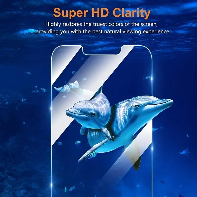 Screen Protector for iPhone 16e / iPhone 14 / iPhone 13 / iPhone 13 Pro [6.1 Inch] Display 3 Pack Tempered Glass, Case Friendly