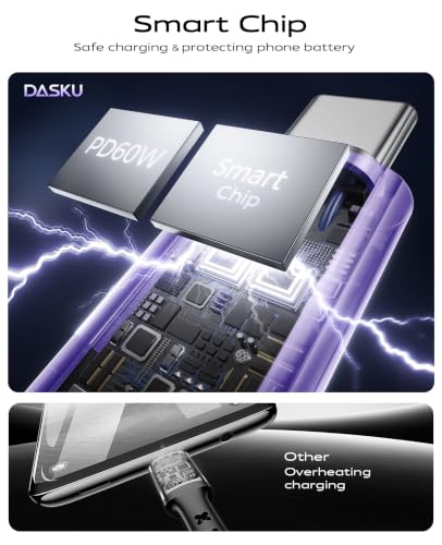 USB C to USB C Cable 90 Degree USB C Cable Fast Charging 60W, 6FT 2Pack - color: Purple, size: 6FT, style: USB C to USB C