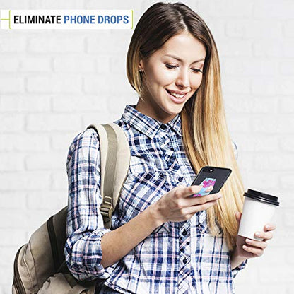 Gear Beast Universal Cell Phone Grip - Ultra Slim Elastic Finger Holder & Phone Stand - color: Navy Tartans