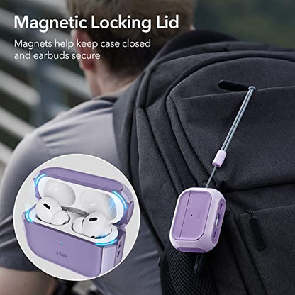 ESR for AirPods Pro 2 Case, Compatible with MagSafe, Purple - color: Purple, size: AirPods Pro 2&1 Case