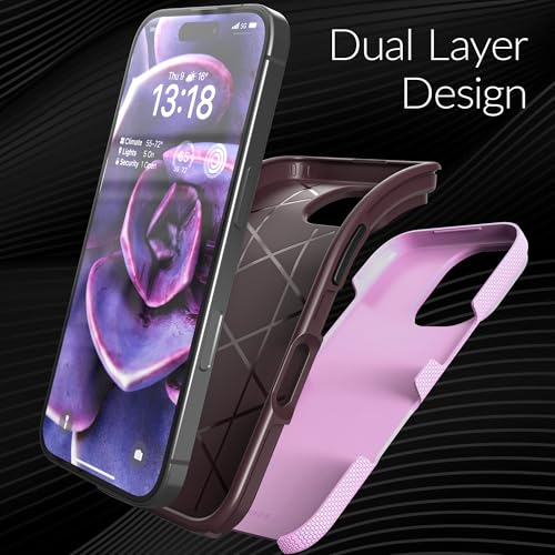 Crave Dual Guard Compatible with iPhone 16 Case, Compatible with MagSafe Shockproof Protection Dual Layer Case for Apple iPhone 16 (6.1") - Lilac - color: Lilac