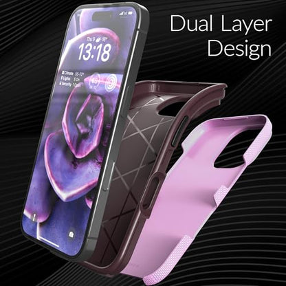 Crave Dual Guard Compatible with iPhone 16 Case, Compatible with MagSafe Shockproof Protection Dual Layer Case for Apple iPhone 16 (6.1") - Lilac - color: Lilac