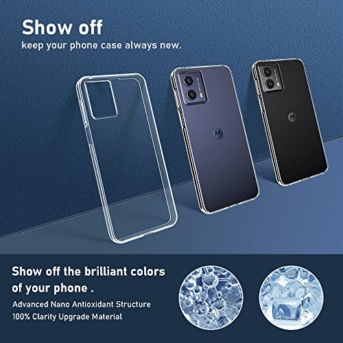 Silicone Clear for Moto G 5G 2023 Case,Ultra Thin with Comfort Grip | Soft Slim-Fit TPU Moto G 5g 2023 Phone Cover,Non-Slip,Shockproof Protection,Scrath-Resistant - size: Moto g 2023