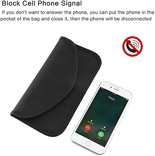 2 Pack Faraday Bags for Car Keys and Cell Phone, Signal Blocking Key Pouch Wallet, Anti-Tracking Anti Theft Car Protection, Cell Phone Signal Jammer WiFi/GSM/LTE/NFC/RFID, GPS Blocker Bag - color: 2 Packs - 7.8" * 3.8"