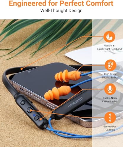 Bluetooth Work Headphones, OSHA-Compliant, 27dB NRR, 24H Playtime - color: Black with Black