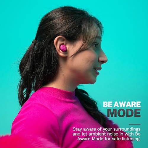 JLab Go Air Pop+ Earbuds, Dual Connect, EQ3 Sound, Dark Pink - color: Dark Pink, style: Matte