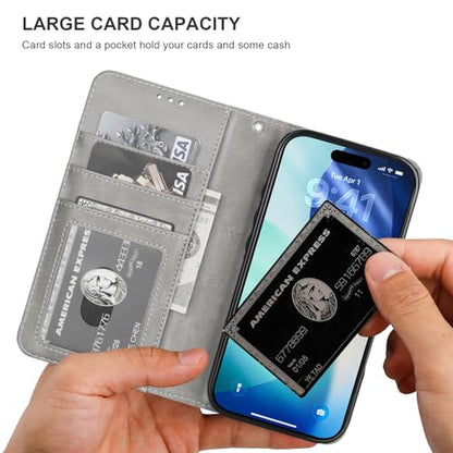 Bocasal for MagSafe Wallet Case Card Holder for iPhone 17, Grey - color: Gray for MagSafe