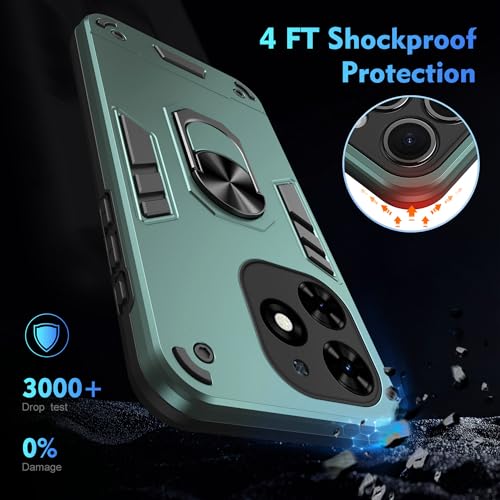 for Infinix Smart 8 X6525 Case,Compatible with Tecno Spark Go 2024 BG6 case Spark 20 KJ5/20C BG7 Case/Infinix Hot 40i X6528B Phone Case Cover Green - color: HY-GZS-green, size: Infinix Smart 8